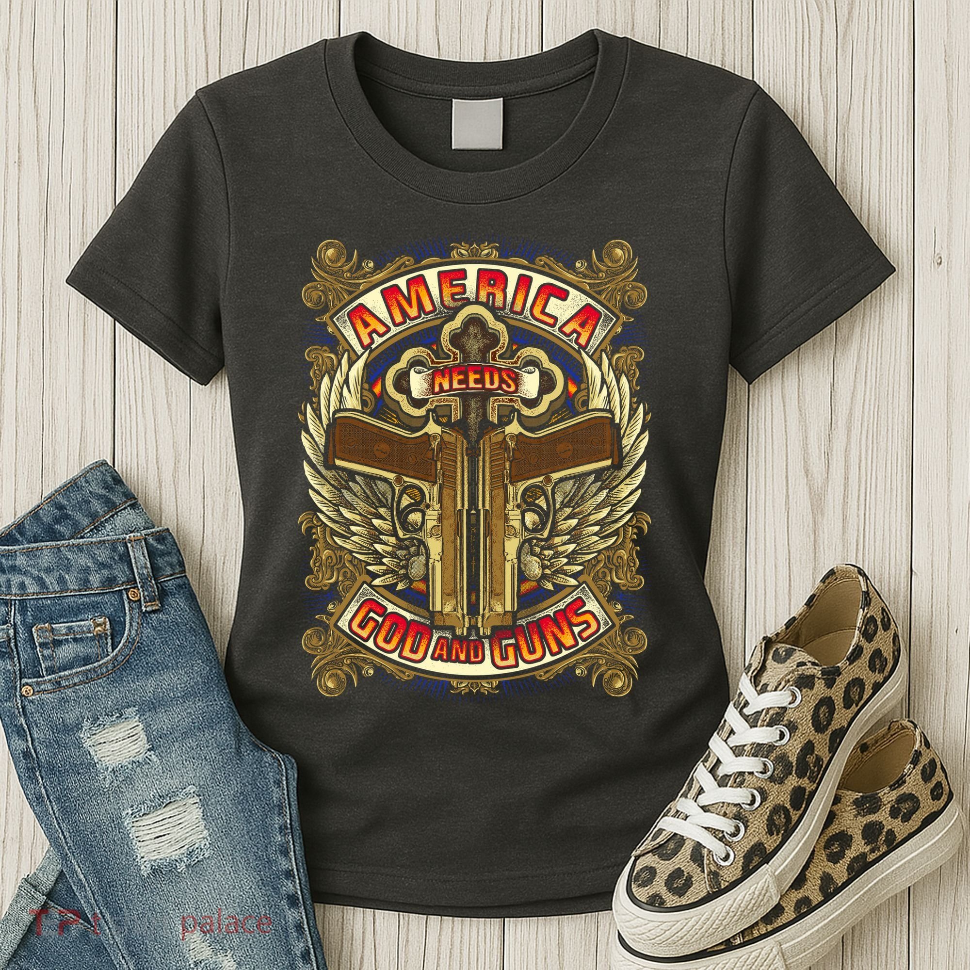 America Needs God And Guns Women's T-Shirt