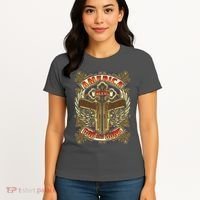 America Needs God And Guns Women's T-Shirt thumb 4