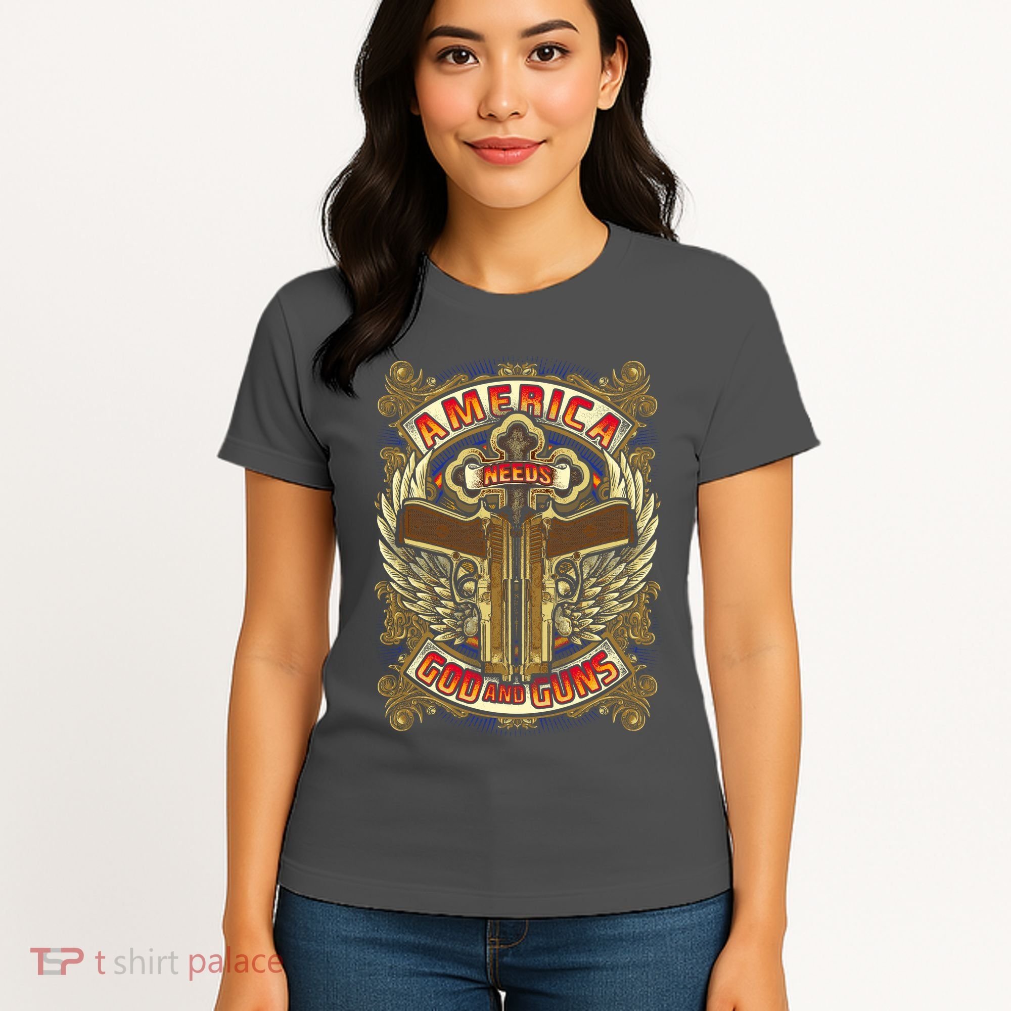 America Needs God And Guns Women's T-Shirt