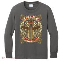 America Needs God And Guns Kids Long Sleeve Shirt thumb 0