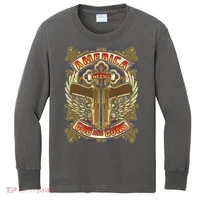 America Needs God And Guns Kids Long Sleeve Shirt thumb 0