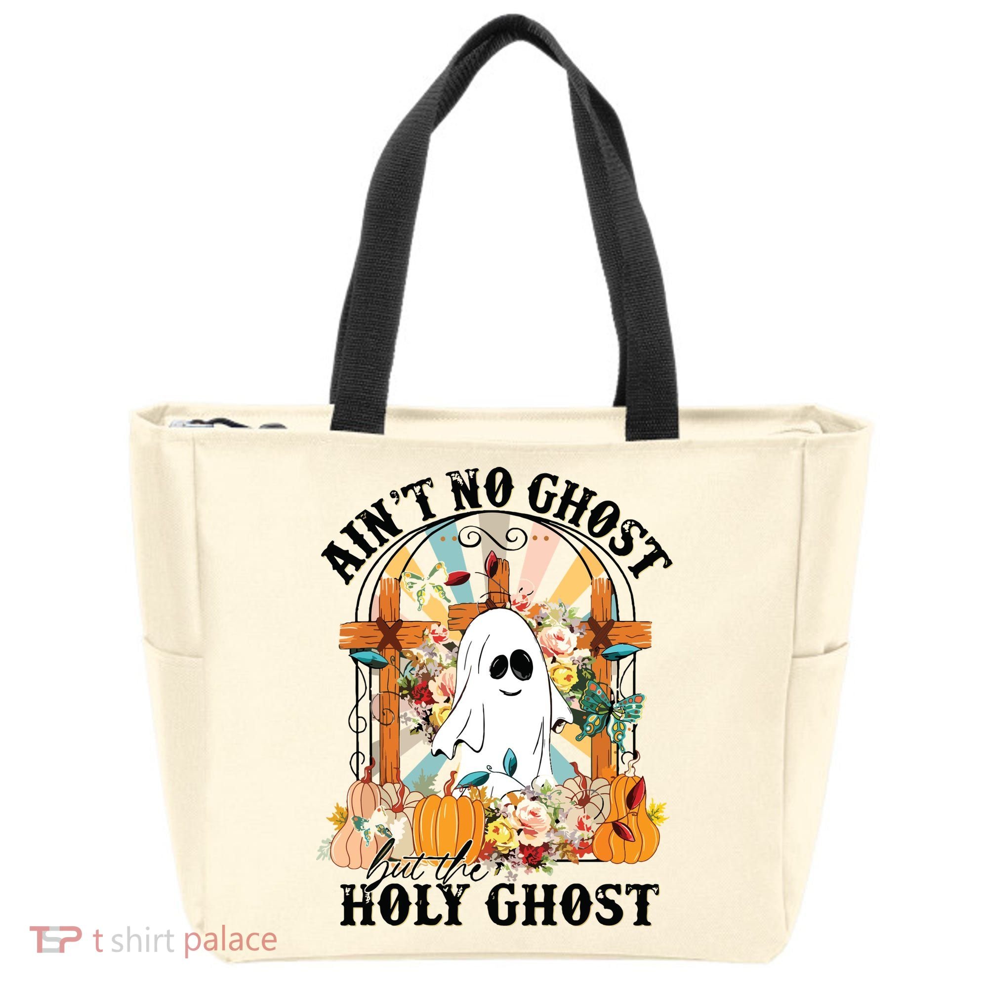 Aint No Ghost But The Holy Ghost Ghost Christian Halloween Tote Bag