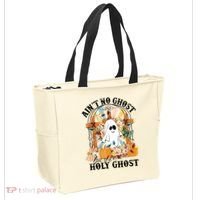 Aint No Ghost But The Holy Ghost Ghost Christian Halloween Tote Bag thumb 2