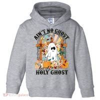 Aint No Ghost But The Holy Ghost Ghost Christian Halloween Toddler Hoodie thumb 0