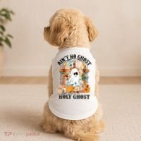 Aint No Ghost But The Holy Ghost Ghost Christian Halloween Doggie Tank thumb 2