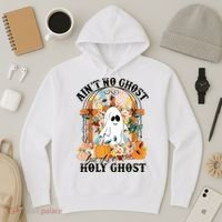 Aint No Ghost But The Holy Ghost Ghost Christian Halloween Hoodie thumb 3