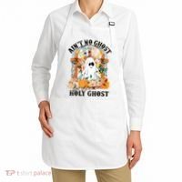 Aint No Ghost But The Holy Ghost Ghost Christian Halloween Apron thumb 2