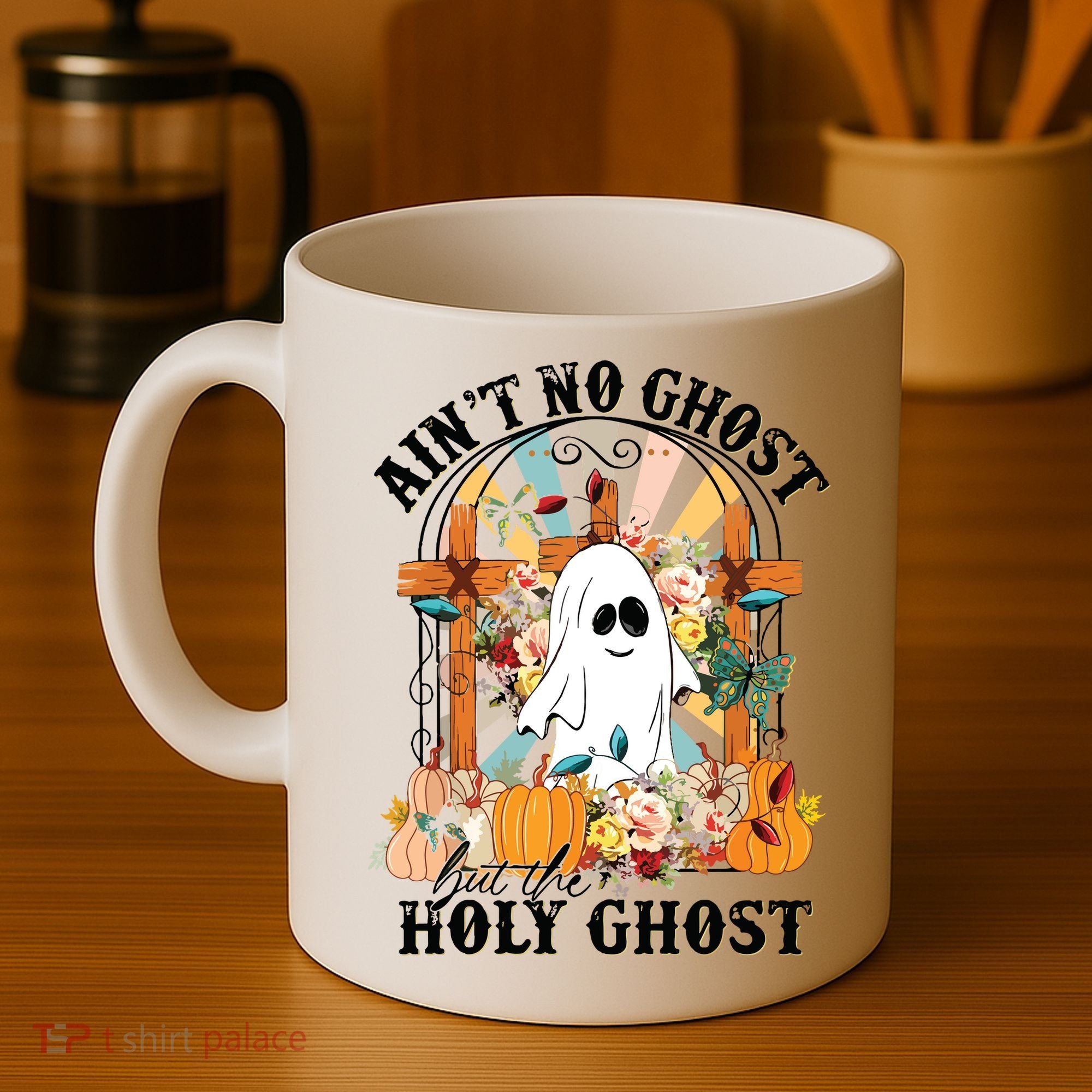 Aint No Ghost But The Holy Ghost Ghost Christian Halloween Coffee Mug