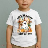 Aint No Ghost But The Holy Ghost Ghost Christian Halloween Toddler T-Shirt thumb 2