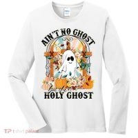 Aint No Ghost But The Holy Ghost Ghost Christian Halloween Women's Long Sleeve Shirt thumb 0