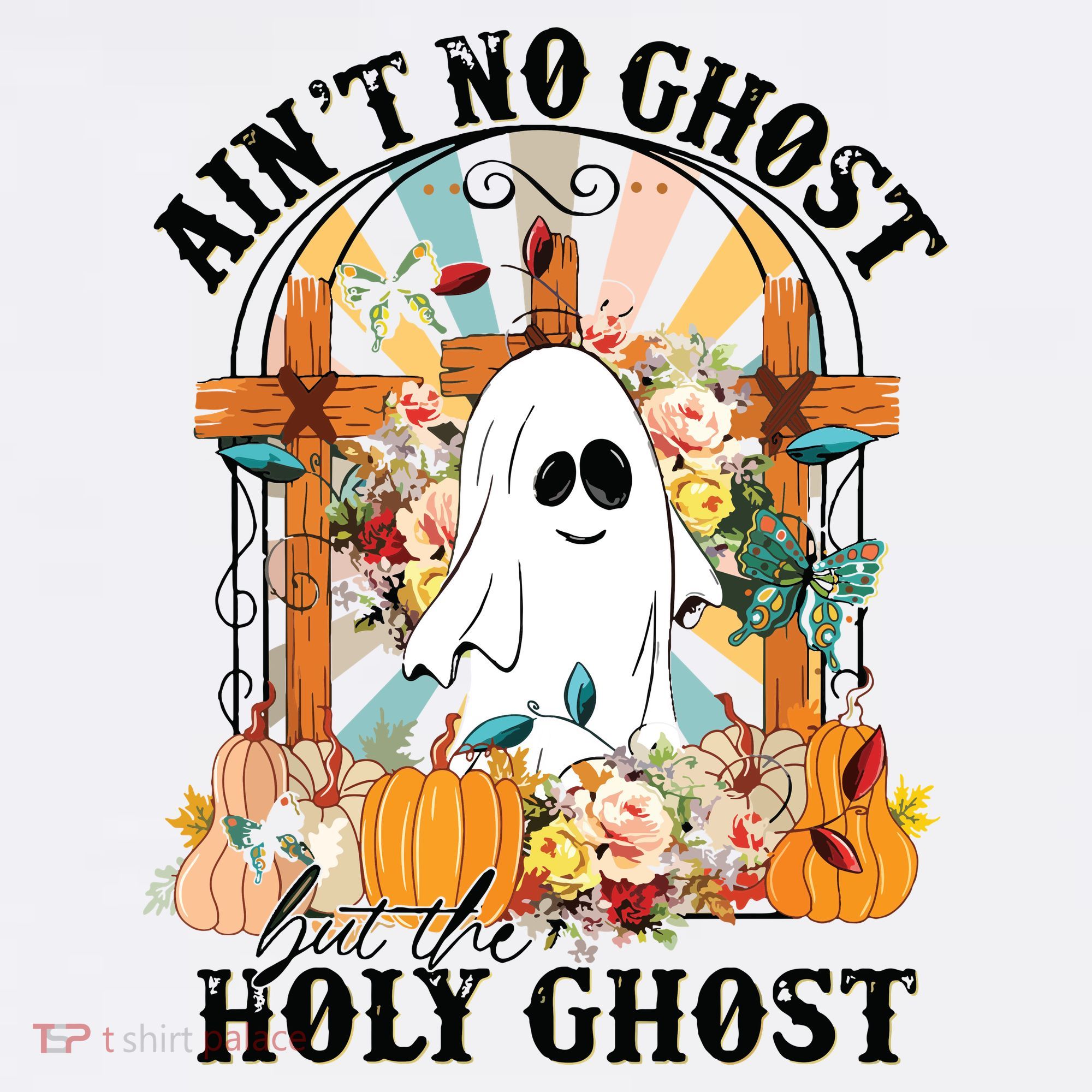 Aint No Ghost But The Holy Ghost Ghost Christian Halloween Kids Sweatshirt