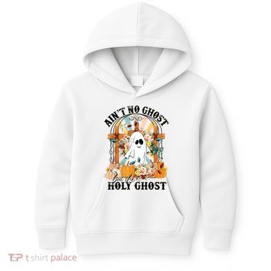 Aint No Ghost But The Holy Ghost Ghost Christian Halloween Kids Hoodie
