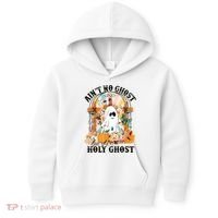 Aint No Ghost But The Holy Ghost Ghost Christian Halloween Kids Hoodie thumb 0