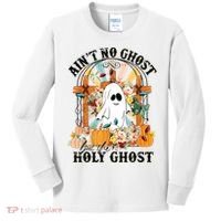 Aint No Ghost But The Holy Ghost Ghost Christian Halloween Kids Long Sleeve Shirt thumb 0