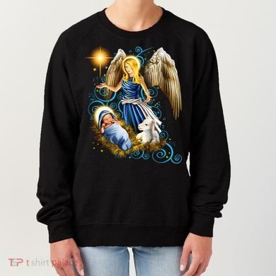 Angel With Baby Jesus Women's Sweatshirt