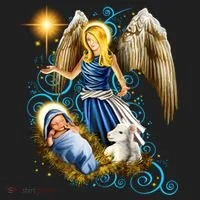 Angel With Baby Jesus Women's Sweatshirt thumb 2