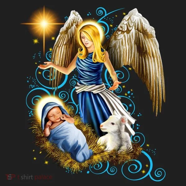Angel With Baby Jesus Women's Sweatshirt