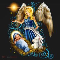 Angel With Baby Jesus Doggie Tank thumb 4