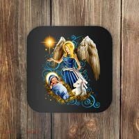 Angel With Baby Jesus Coaster thumb 0