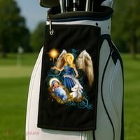 Angel With Baby Jesus Golf Towel thumb 2