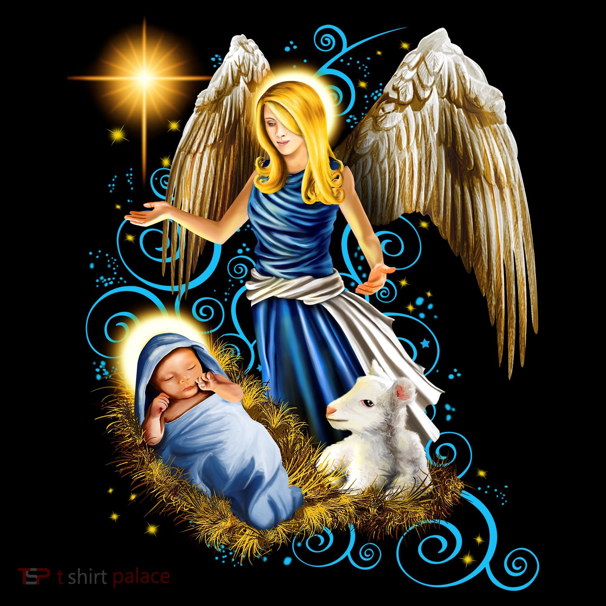 Angel With Baby Jesus Women's T-Shirt