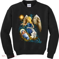 Angel With Baby Jesus Kids Sweatshirt thumb 0