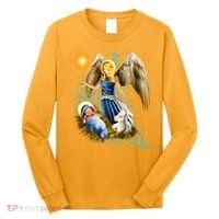 Angel With Baby Jesus Long Sleeve Shirt thumb 0