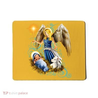 Angel With Baby Jesus Mousepad