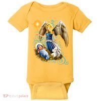 Angel With Baby Jesus Baby Bodysuit thumb 0