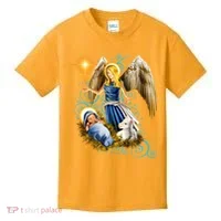 Angel With Baby Jesus Kids T-Shirt thumb 0