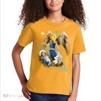 Angel With Baby Jesus Kids T-Shirt thumb 2