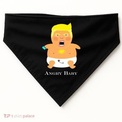 Angry Baby Trump USA-Made Doggie Bandana