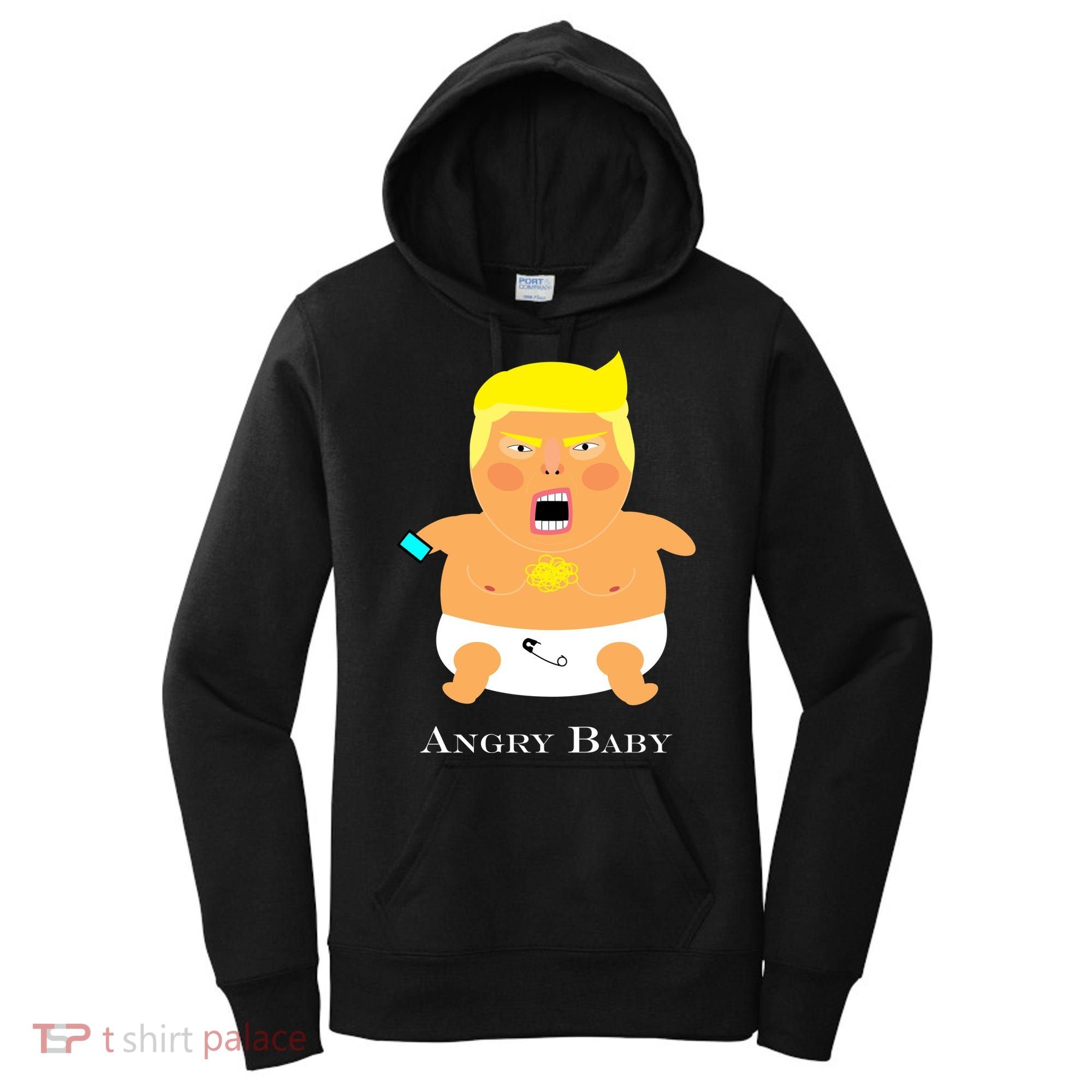 Angry Baby Trump Women's Hoodie