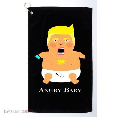 Angry Baby Trump Golf Towel