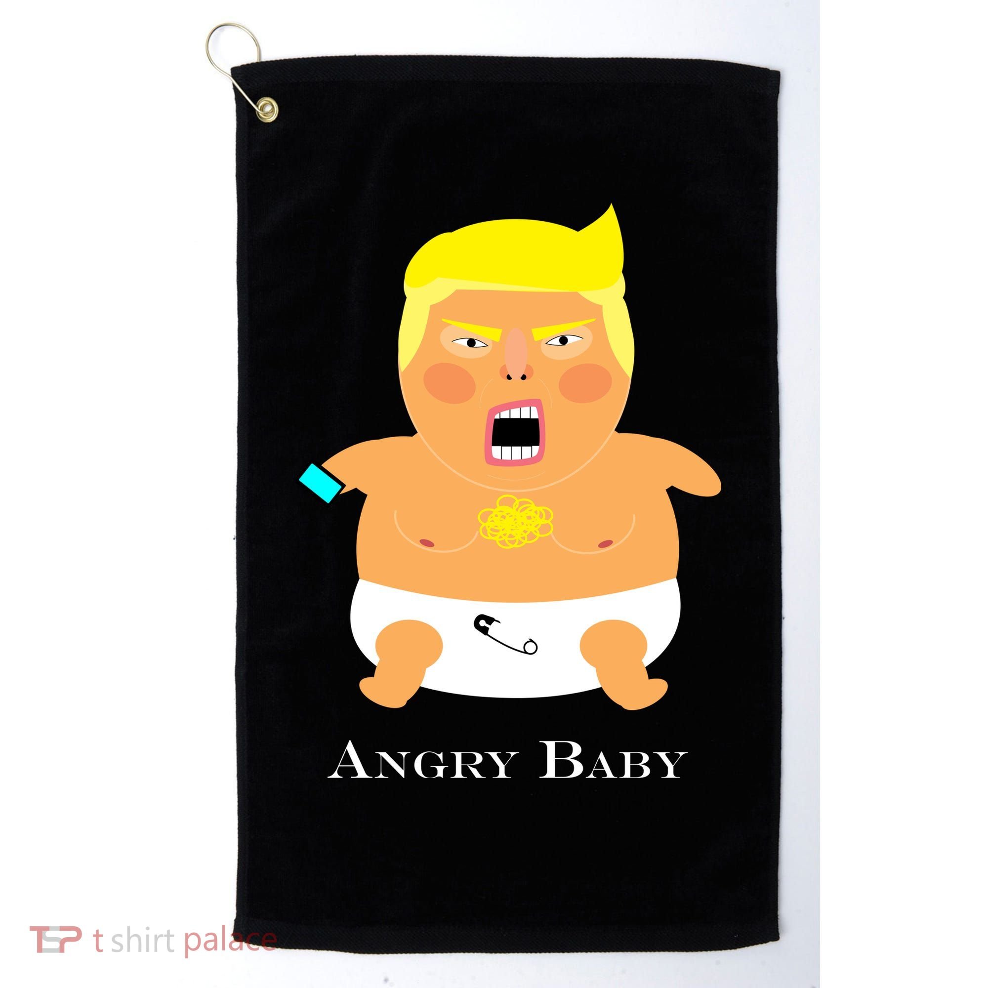 Angry Baby Trump Golf Towel