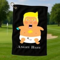 Angry Baby Trump Golf Towel thumb 1