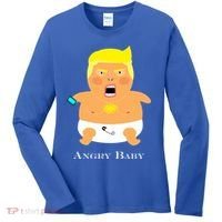 Angry Baby Trump Women's Long Sleeve Shirt thumb 0