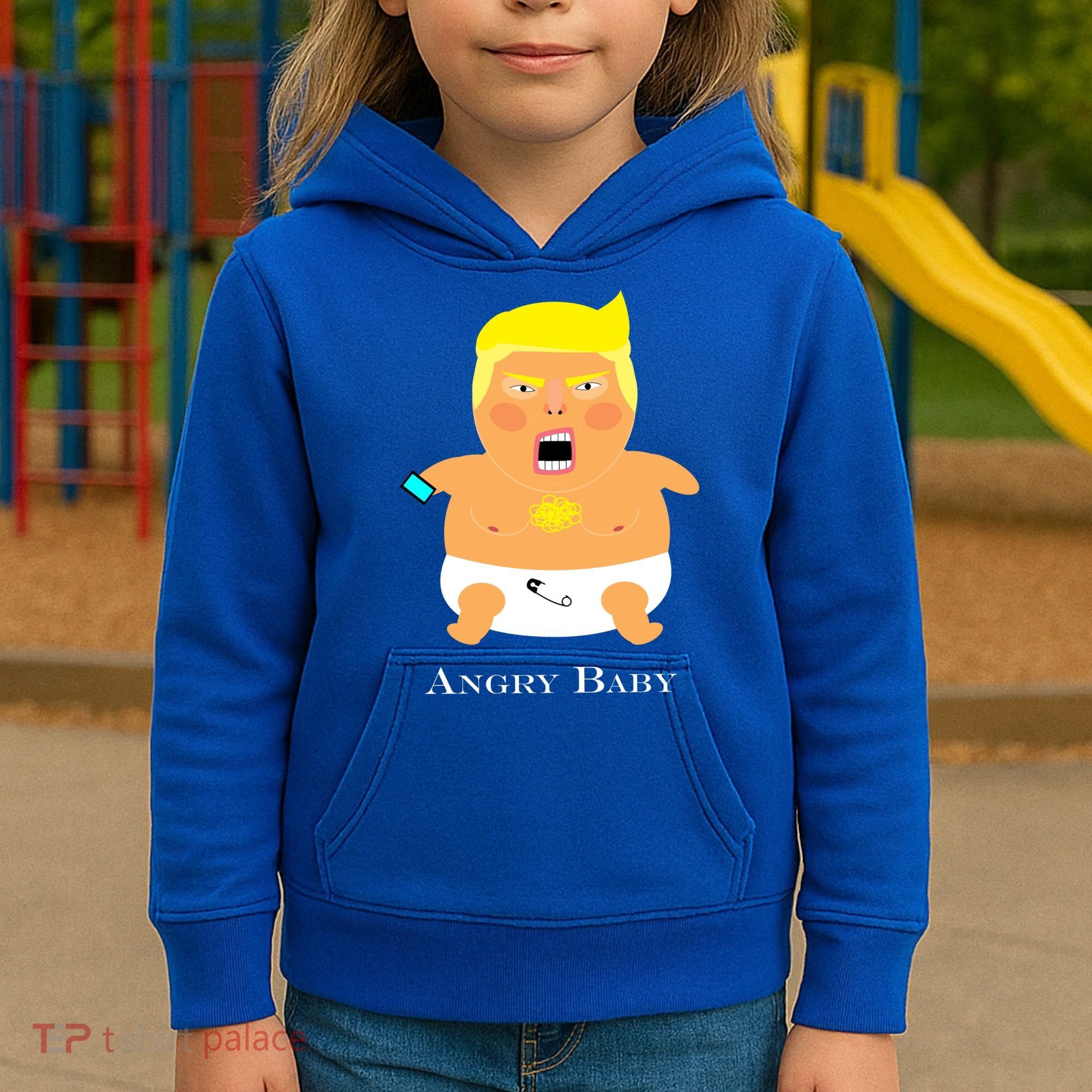 Angry Baby Trump Kids Hoodie