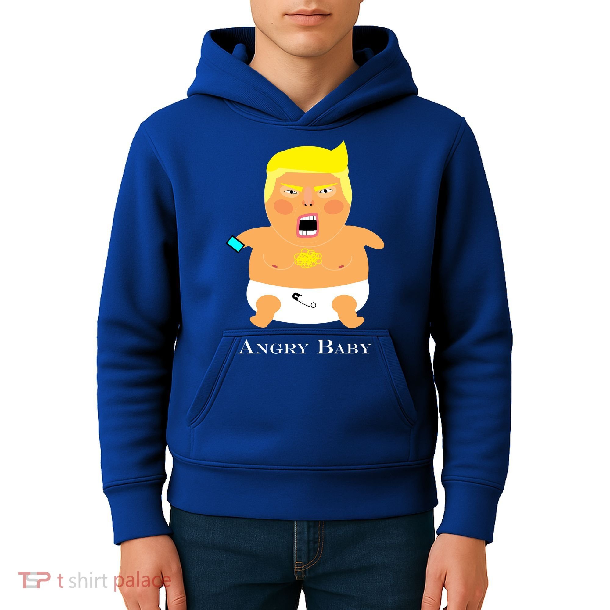 Angry Baby Trump Kids Hoodie