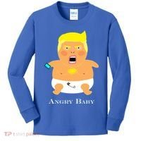 Angry Baby Trump Kids Long Sleeve Shirt thumb 0