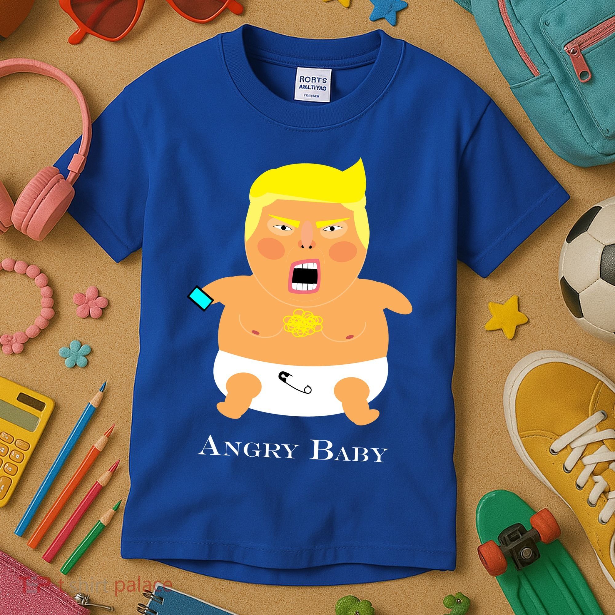 Angry Baby Trump Kids T-Shirt