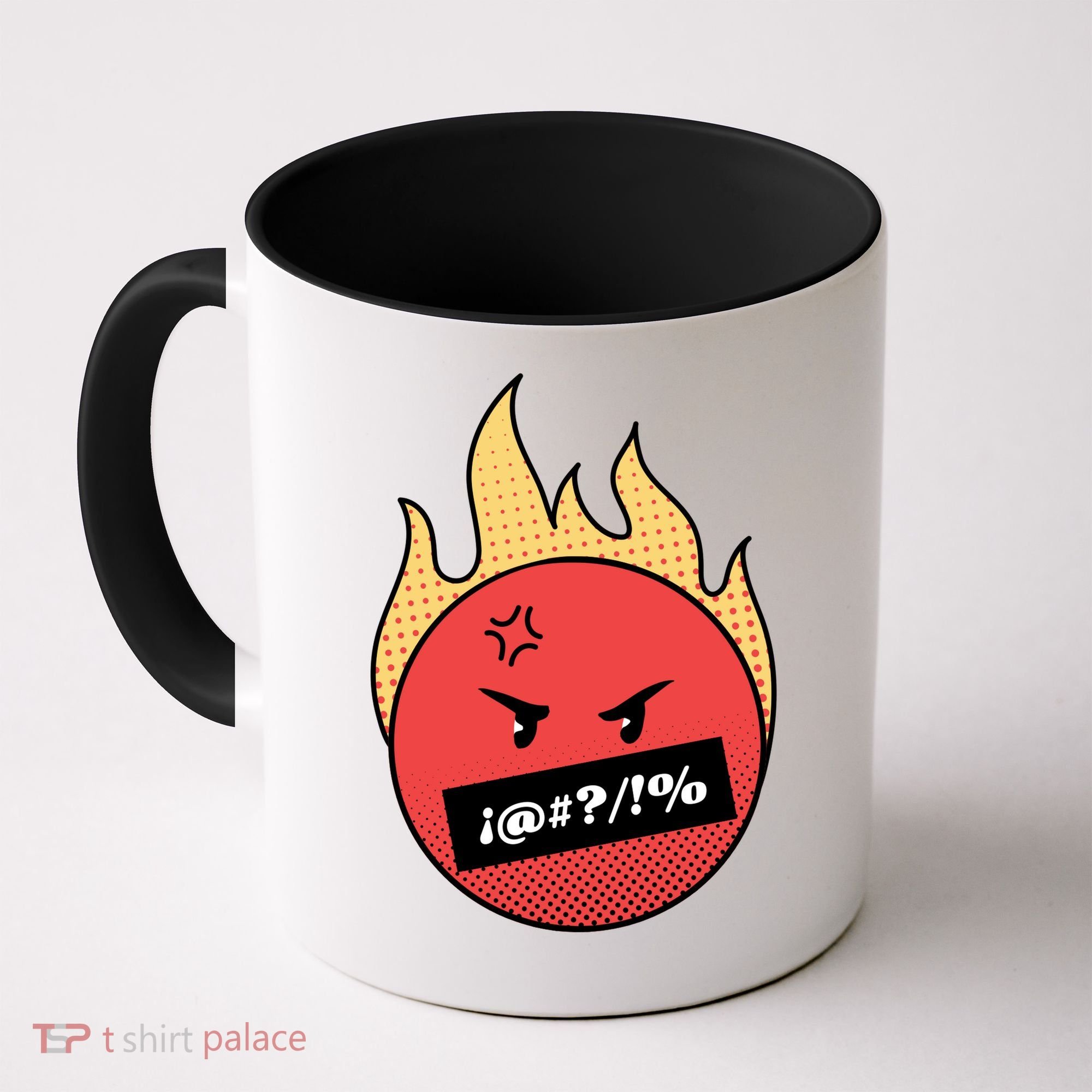 Angry Flaming Emoji Coffee Mug