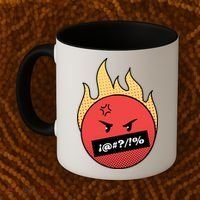 Angry Flaming Emoji Coffee Mug thumb 2