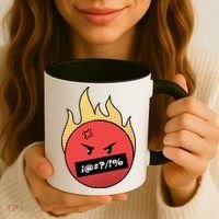 Angry Flaming Emoji Coffee Mug thumb 3