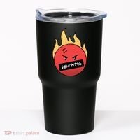 Angry Flaming Emoji Tumbler thumb 0