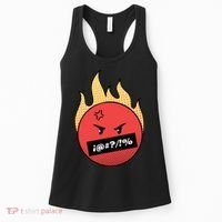 Angry Flaming Emoji Women's Tank Top thumb 0