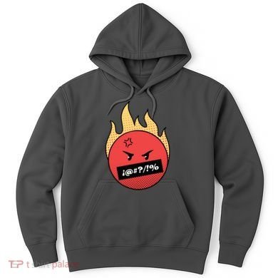 Angry Flaming Emoji Hoodie
