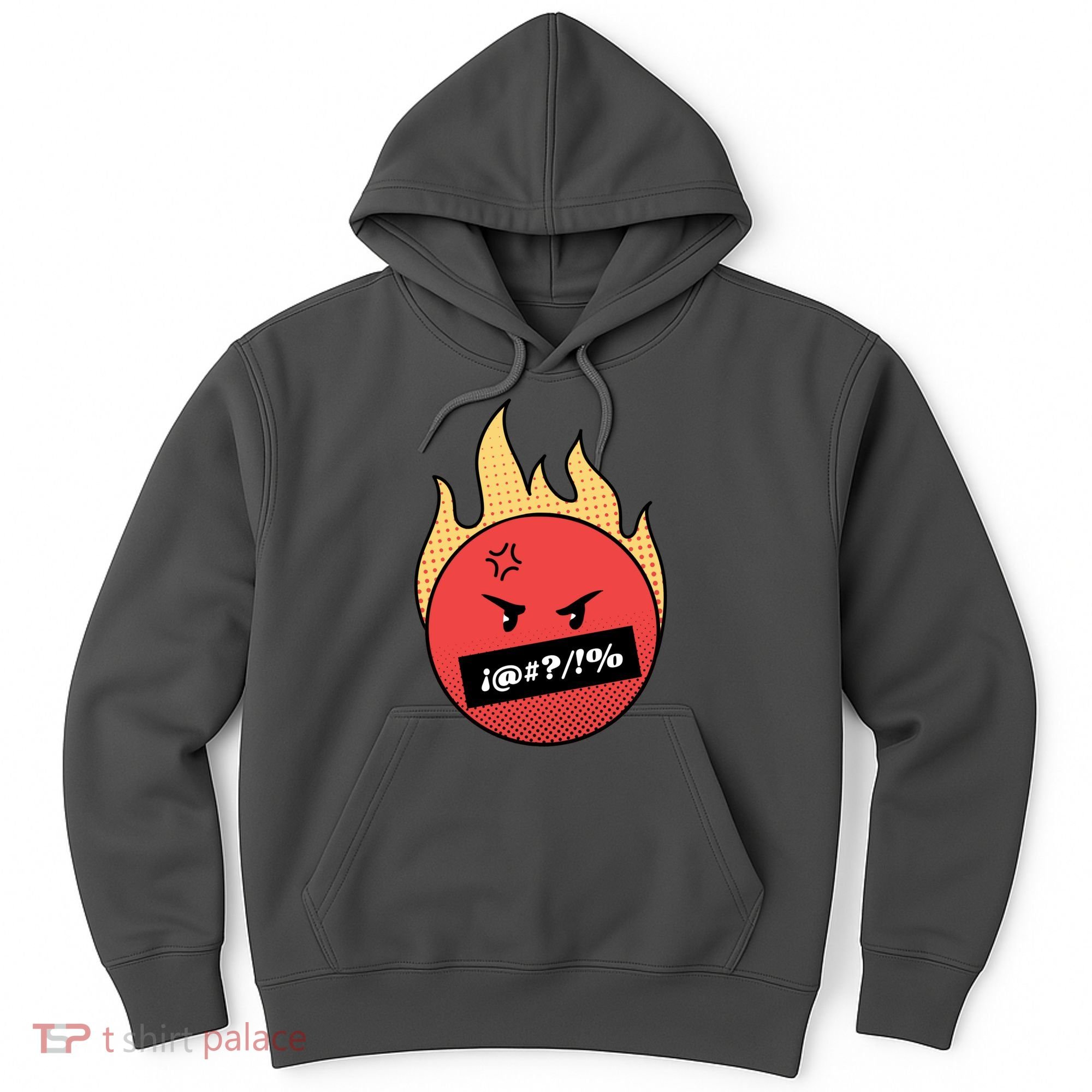 Angry Flaming Emoji Hoodie