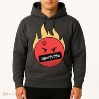 Angry Flaming Emoji Hoodie thumb 2