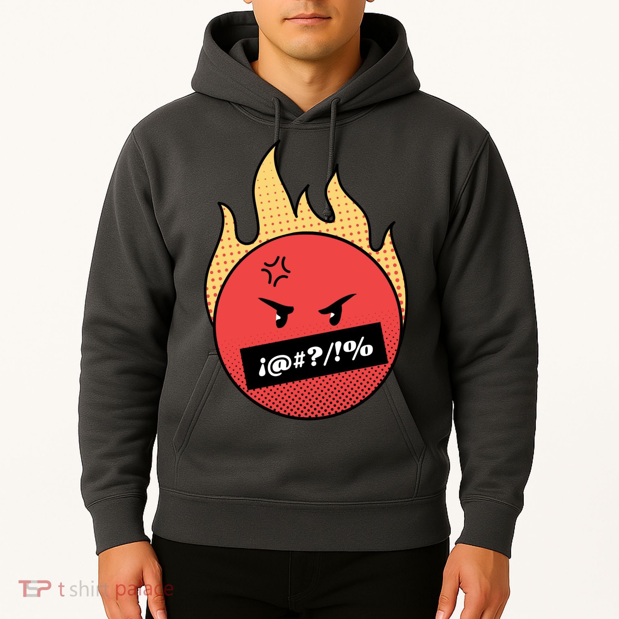 Angry Flaming Emoji Hoodie